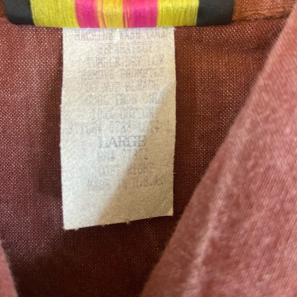 Vintage Wildfire Rust Red & White Buttondown Crop Cowgirl Western Top Blouse - Picture 8 of 11